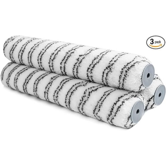 ROLLINGDOG 18 Inch Paint Roller Covers (3-Pack 3/4 Nap Nylon)