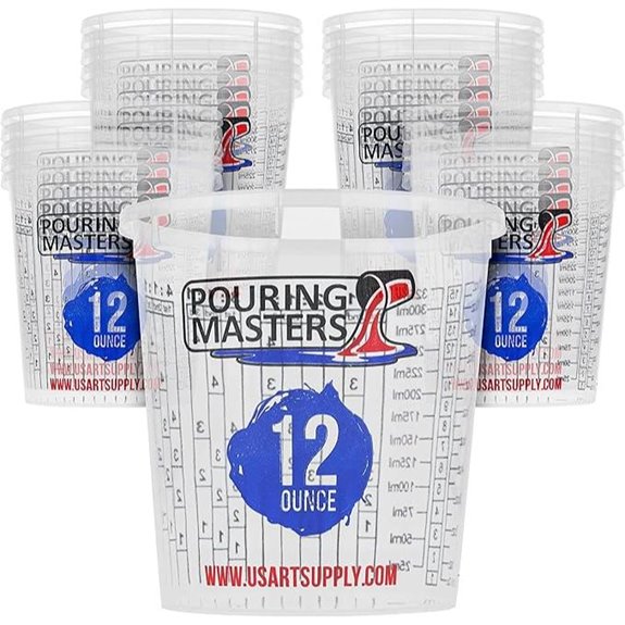 Pouring Masters 12oz Plastic Mixing Cups (20-Pack)