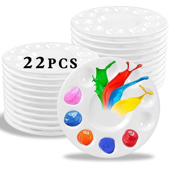 22-Piece Plastic Paint Palette Trays for Art/Craft Class