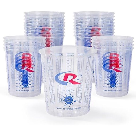 Paint Mixing Cup 40oz 12-Pack Plastic Measuring Cups