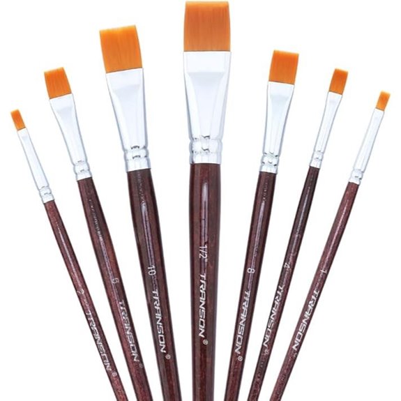 Transon Flat Paint Brush Set (7pcs)