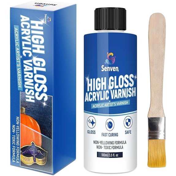 High Gloss Polyurethane Varnish for Acrylic Painting with Brush