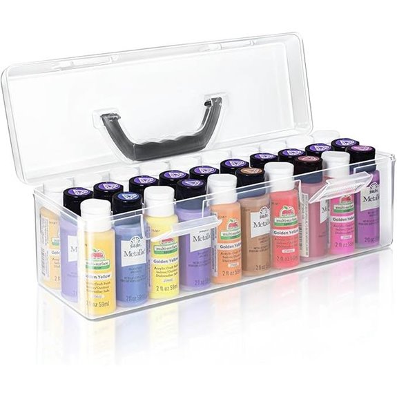 Vowcarol Acrylic Paint Storage Box (30 Bottles)