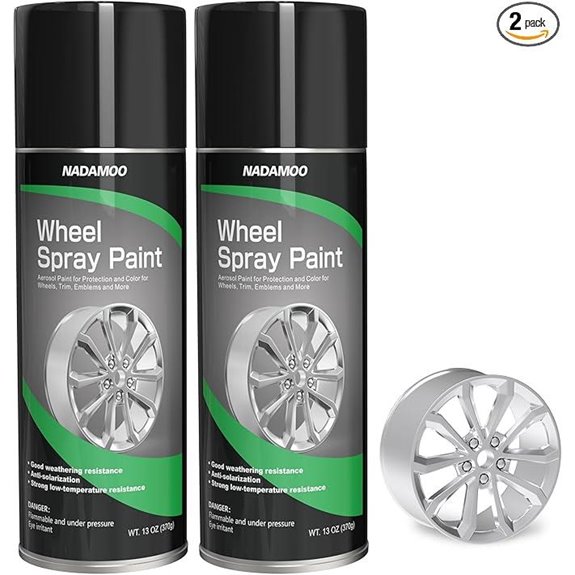 NADAMOO Aluminum Wheel Spray Paint (2-Pack 13 Oz)