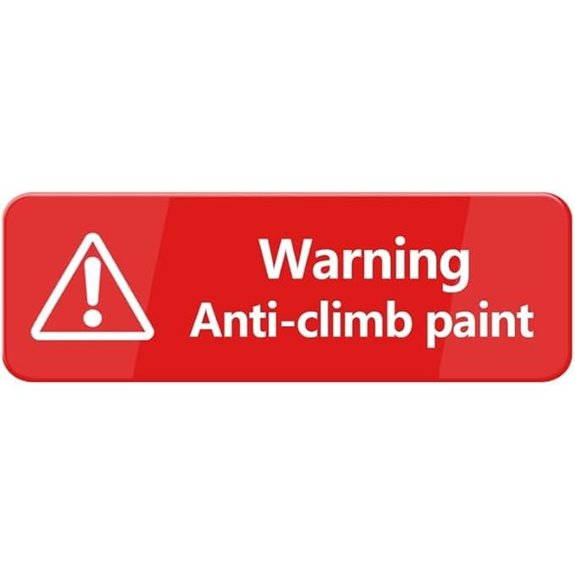 Warning Anti-Climb Paint Acrylic Sign