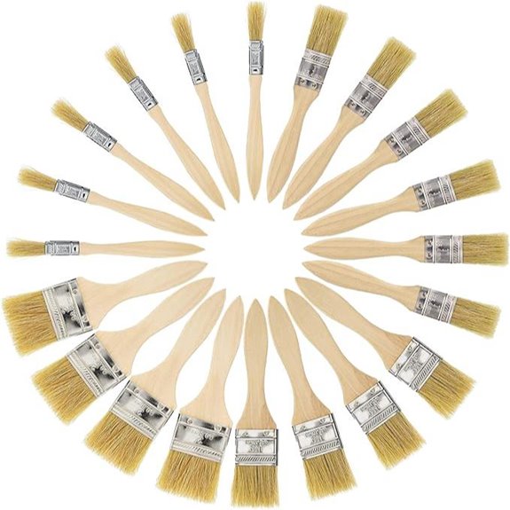 US Art Supply 20-Pack Assorted Paint Brushes