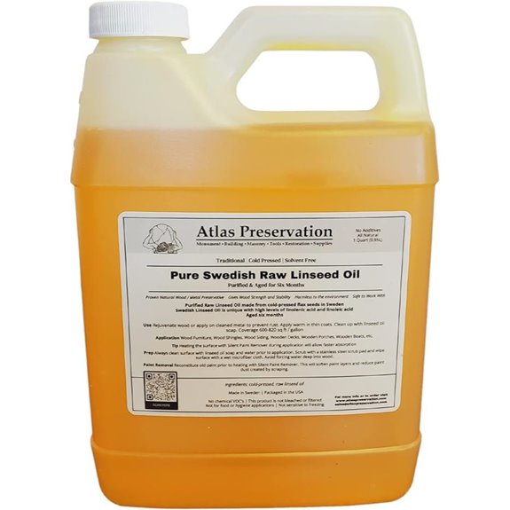 Atlas Preservation Pure Swedish Raw Linseed Oil - 1 Quart