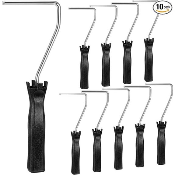 Baderke 4 Inch Mini Paint Roller Handle Set (10 Pcs)