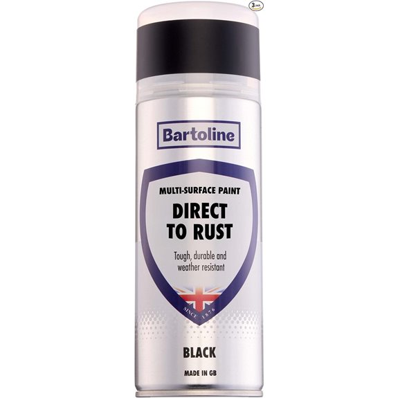 Bartoline Direct-to-Rust Black Spray Paint 3-Pack