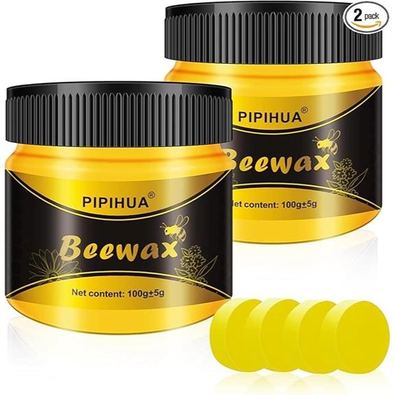 PIPIHUA Beeswax Wood Furniture Polish & Conditioner (2-Pack)