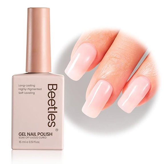 Beetles Neutral Gel Nail Polish Set Jelly Nude Pink 15ml