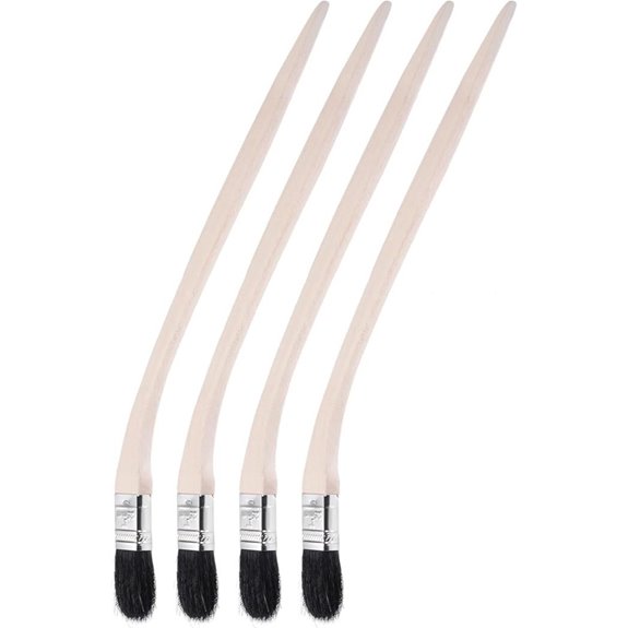 uxcell Bent Radiator Paint Brush 4-Piece Set