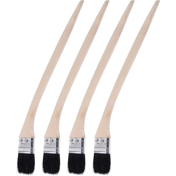 uxcell Bent Radiator Paint Brush 4-Pack 16 Lengthblack