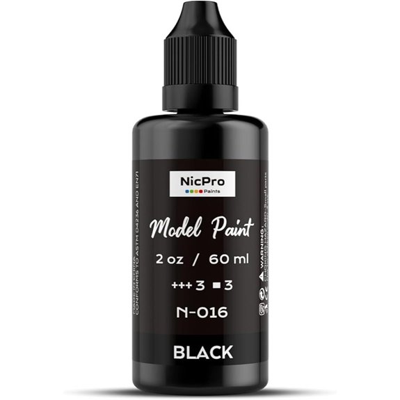 Nicpro Black Acrylic Model Paint (2oz)