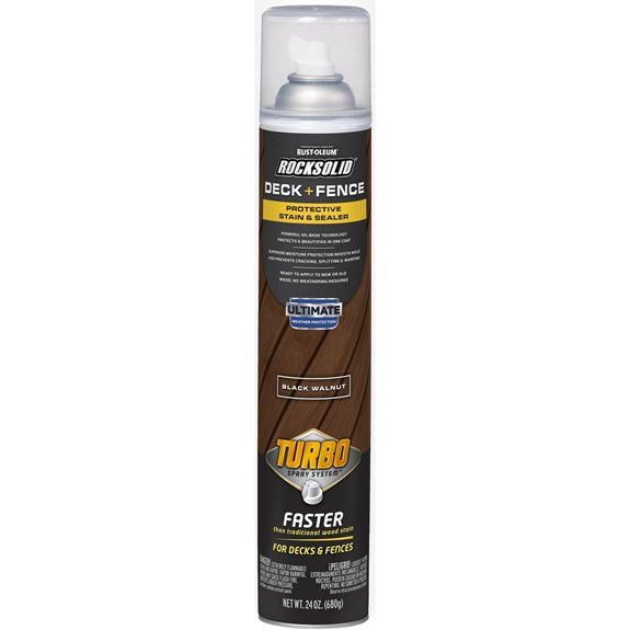 RockSolid Deck & Fence Stain/Sealer Turbo Spray (Black Walnut)