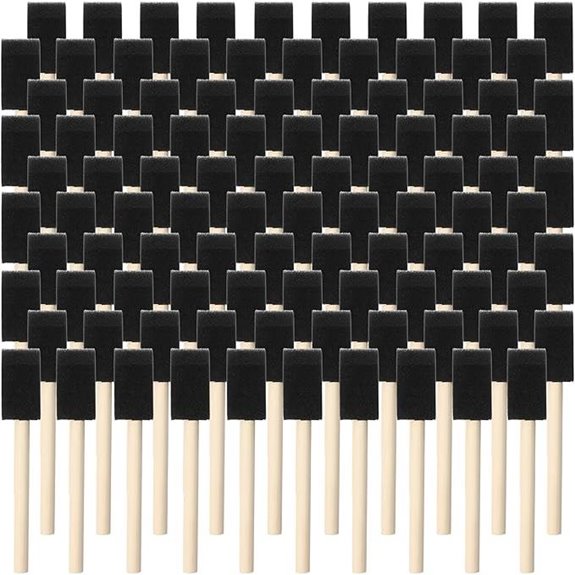 TX liteart Bulk Foam Paint Brushes (100 Pcs 1-inch)