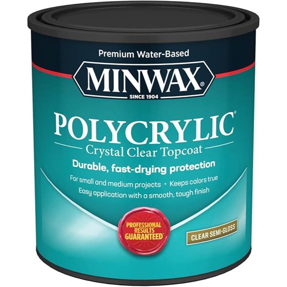 1 qt Minwax 64444 Clear Polycrylic Water-Based Protective Finish Semi-Gloss
