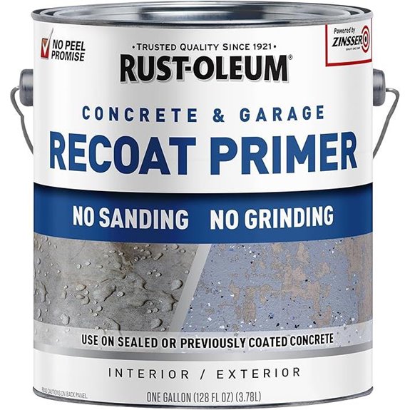 Rust-Oleum 338806 Concrete & Garage Floor Recoat Primer Gallon Gray