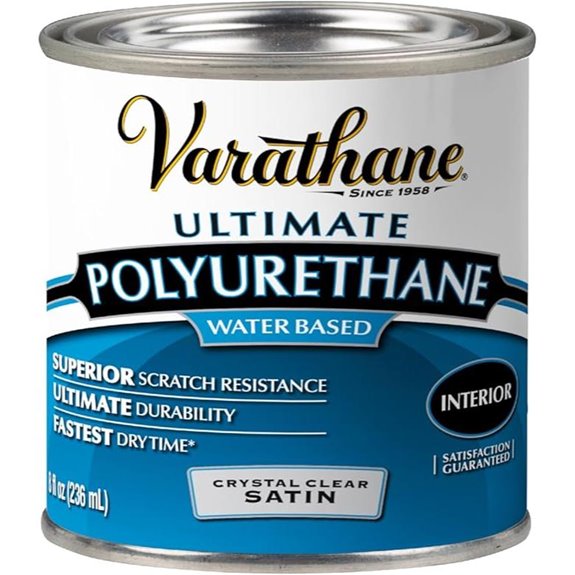 Varathane Water-Based Crystal-Clear Polyurethane Half Pint Satin Finish