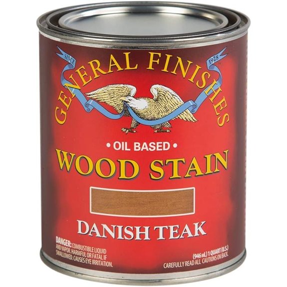 General Finishes Oil Based Penetrating Wood Stain 1 Quart Danish Teak