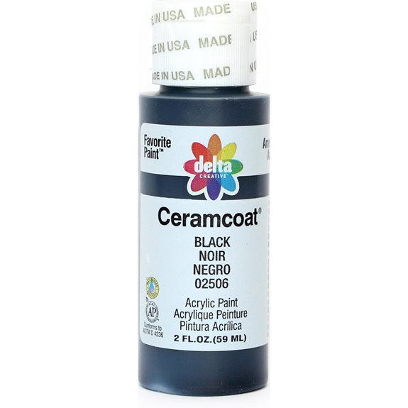Delta Creative Ceramcoat Black Acrylic Paint (2 oz)