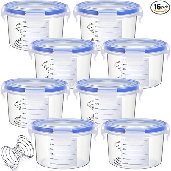 Remerry 8 Sets Paint Storage Cups with Lids (320ml)