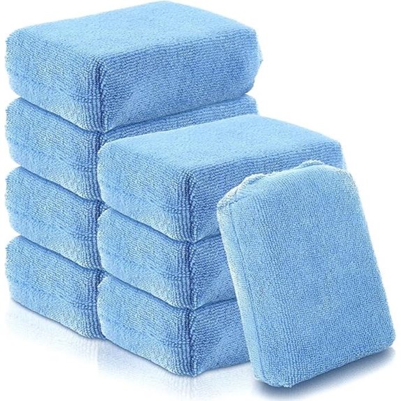 8 PCS Microfiber Foam Car Wash Applicator Pads