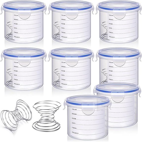 Remerry 8-Pack Paint Storage Containers with Lids (600 ml)