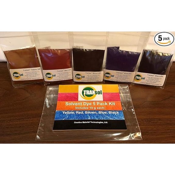 Wood Dye – Powdered Solvent 5 Color Kit – Wood Stain Kit (50 Grams)