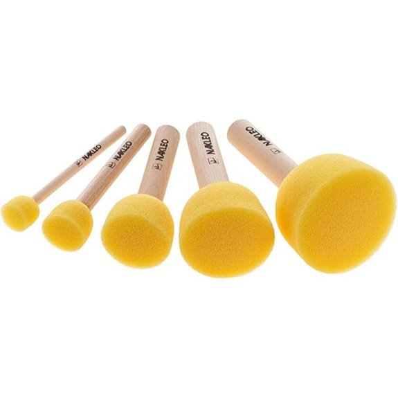 NAKLEO Foam Stencil Stippling Brush Set (5-Piece)