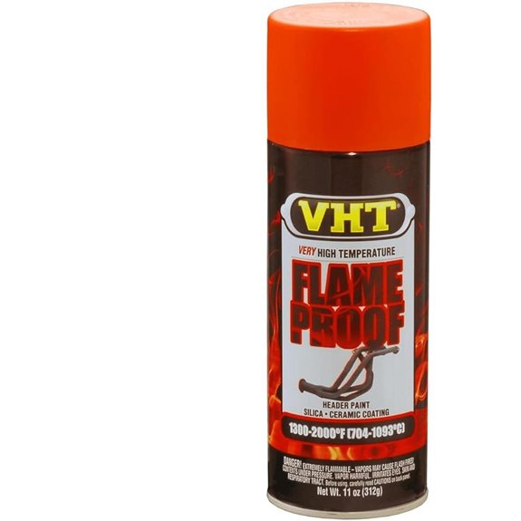 VHT SP114 FlameProof Coating Flat Orange Paint Can - 11 oz.