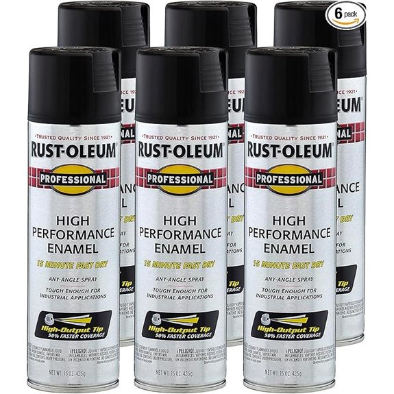 Rust-Oleum Flat Black Enamel Spray Paint 6-Pack