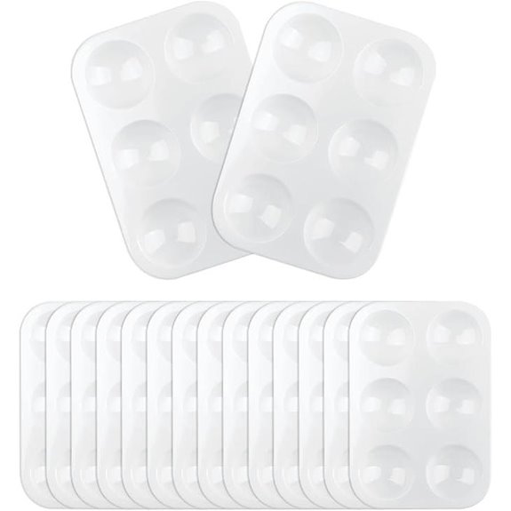 16-Pack White Plastic Paint Trays