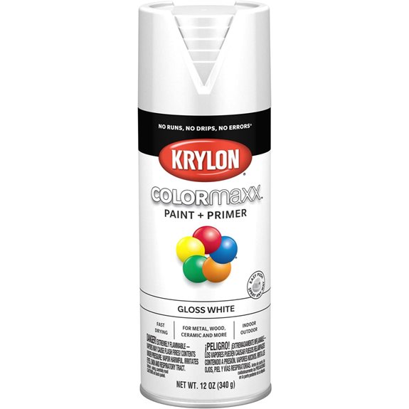 Krylon COLORmaxx Spray Paint Gloss White 12oz