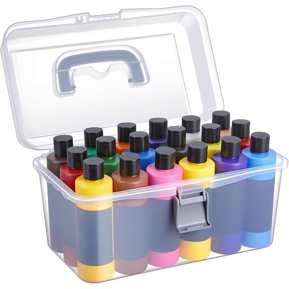 Chunful Paint Storage Box for 18 Bottles (Gray)