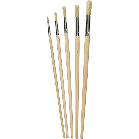 HAMILTON Prestige Lily Bristle Round Fitch Brush 5-Pack