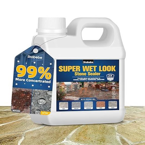 Super Wet Look Stone Sealer 32oz High Gloss Finish