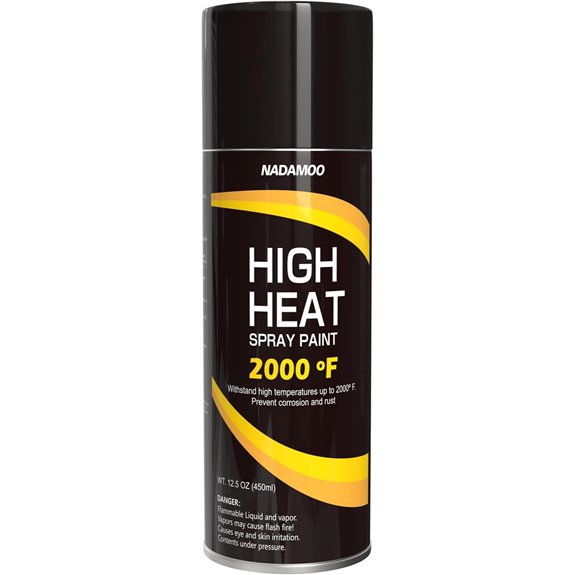 NADAMOO High Heat Spray Paint for Metal Black (2000°F)