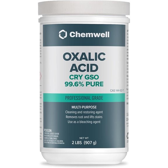 Chemwell Oxalic Acid - 99.6% Pure Industrial Grade Rust Remover