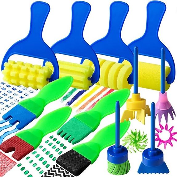 YGDZ 12 Pack Kids Washable Paint Brushes Set