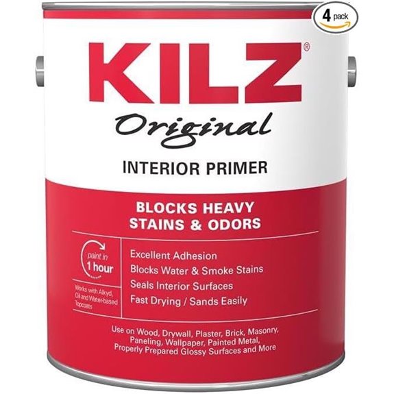 KILZ Original White Flat Oil-Based Primer 1 Gal. - Total Qty: 4