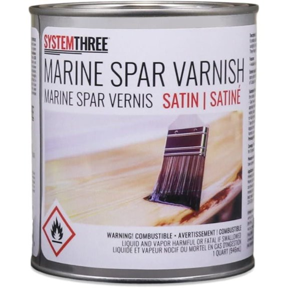 System Three Marine Spar Varnish Satin 1 Qt Can