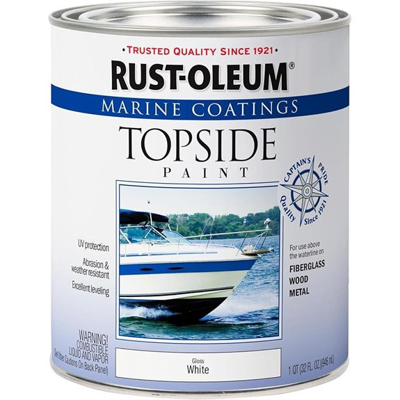 Rust-Oleum 396959 Marine Coatings Topside Paint Quart White