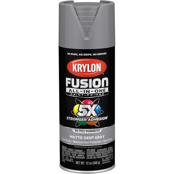 Krylon Fusion All-In-One Matte Deep Gray 12 oz