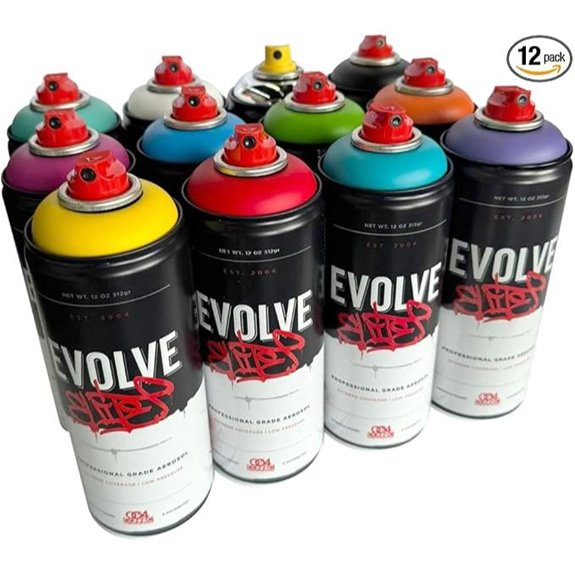 Evolve Elite Spray Paint Set 12-Pack Medium Pressure