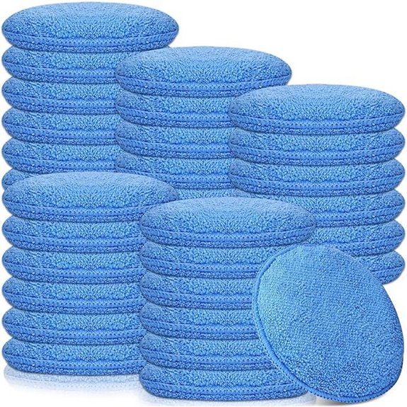 Tanlade 50 Pcs Car Detailing Microfiber Applicator Pads (Blue)