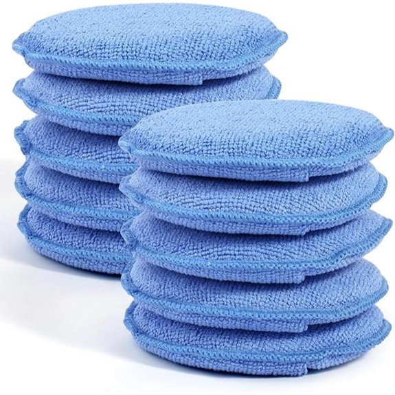 10 Pack Microfiber Wax Applicator Pads for Cars