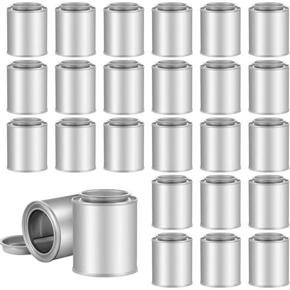 24 Pack Mini Metal Paint Cans with Lids (3.5oz)