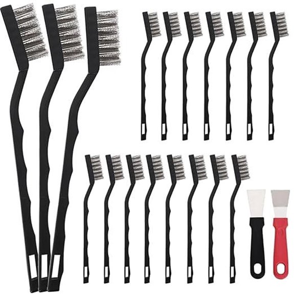 15PCS Mini Stainless Steel Wire Brush Set for Cleaning