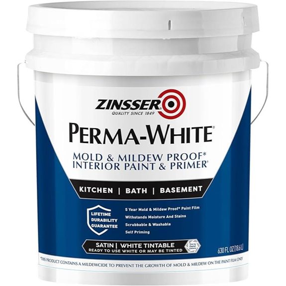 Zinsser PERMA-WHITE Mold & Mildew Proof Interior Paint (5 Gallon)
